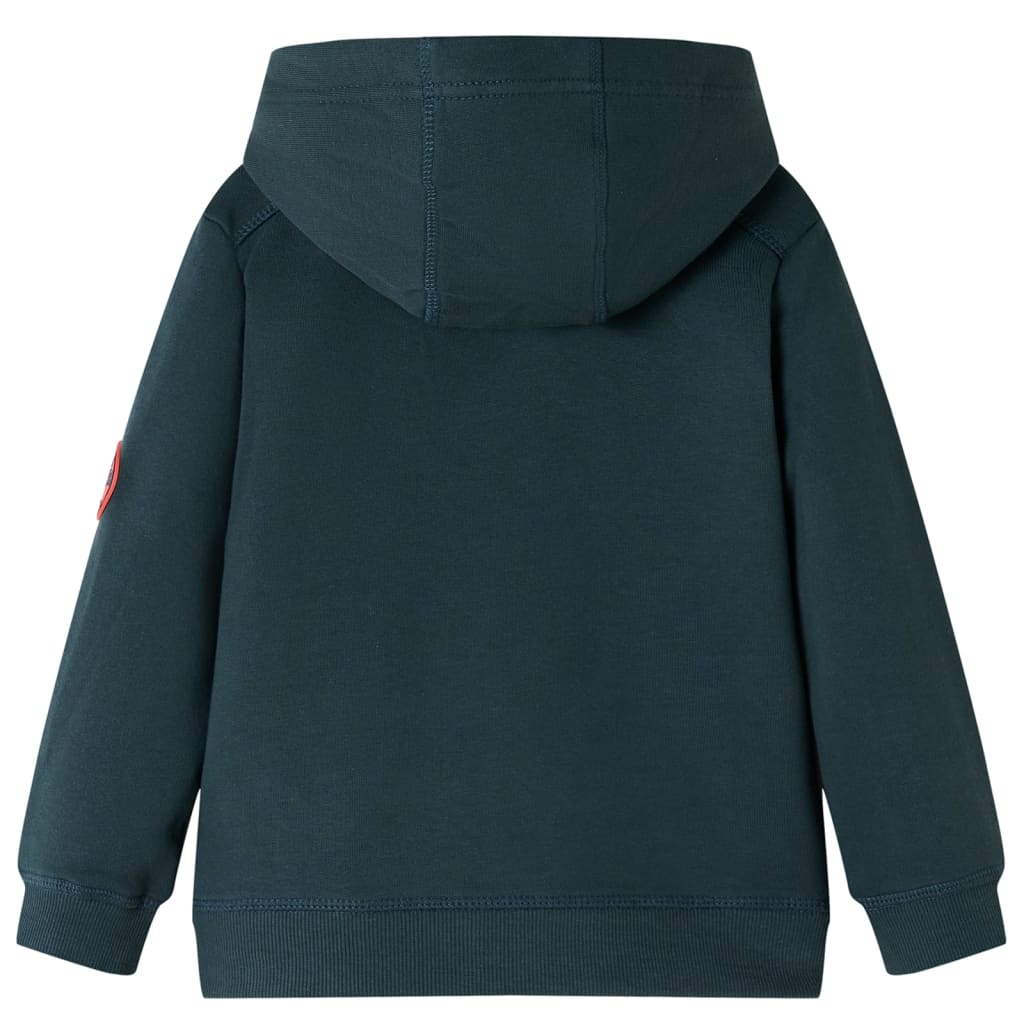 Sweatshirt com capuz verde-escuro 128
