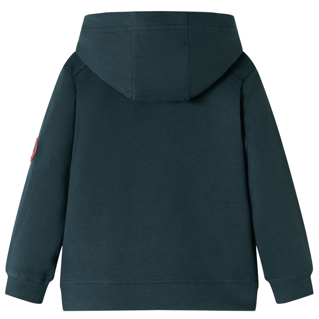 Sweatshirt com capuz verde-escuro 128