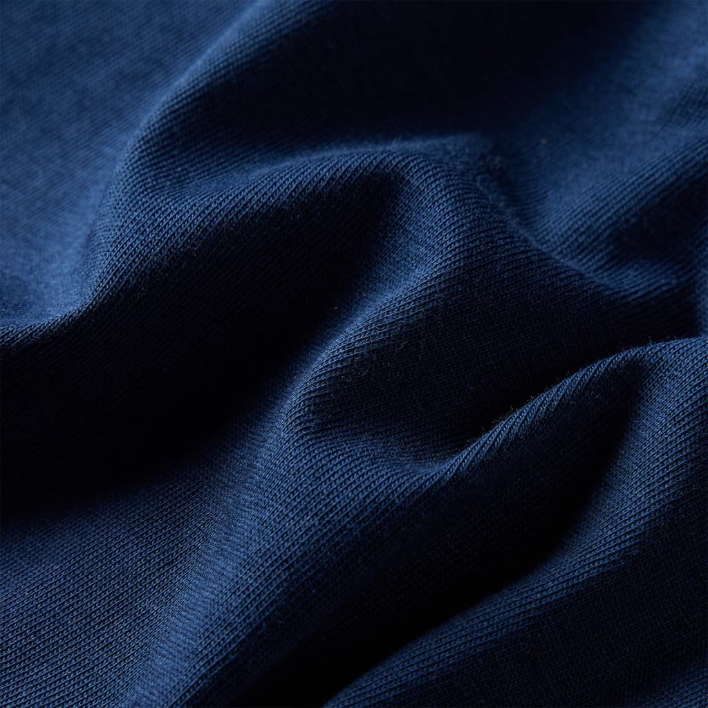 T-shirt de manga comprida para criança azul-marinho 128