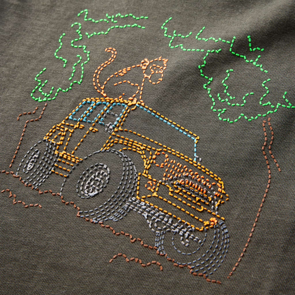 T-shirt de manga comprida para criança caqui 104