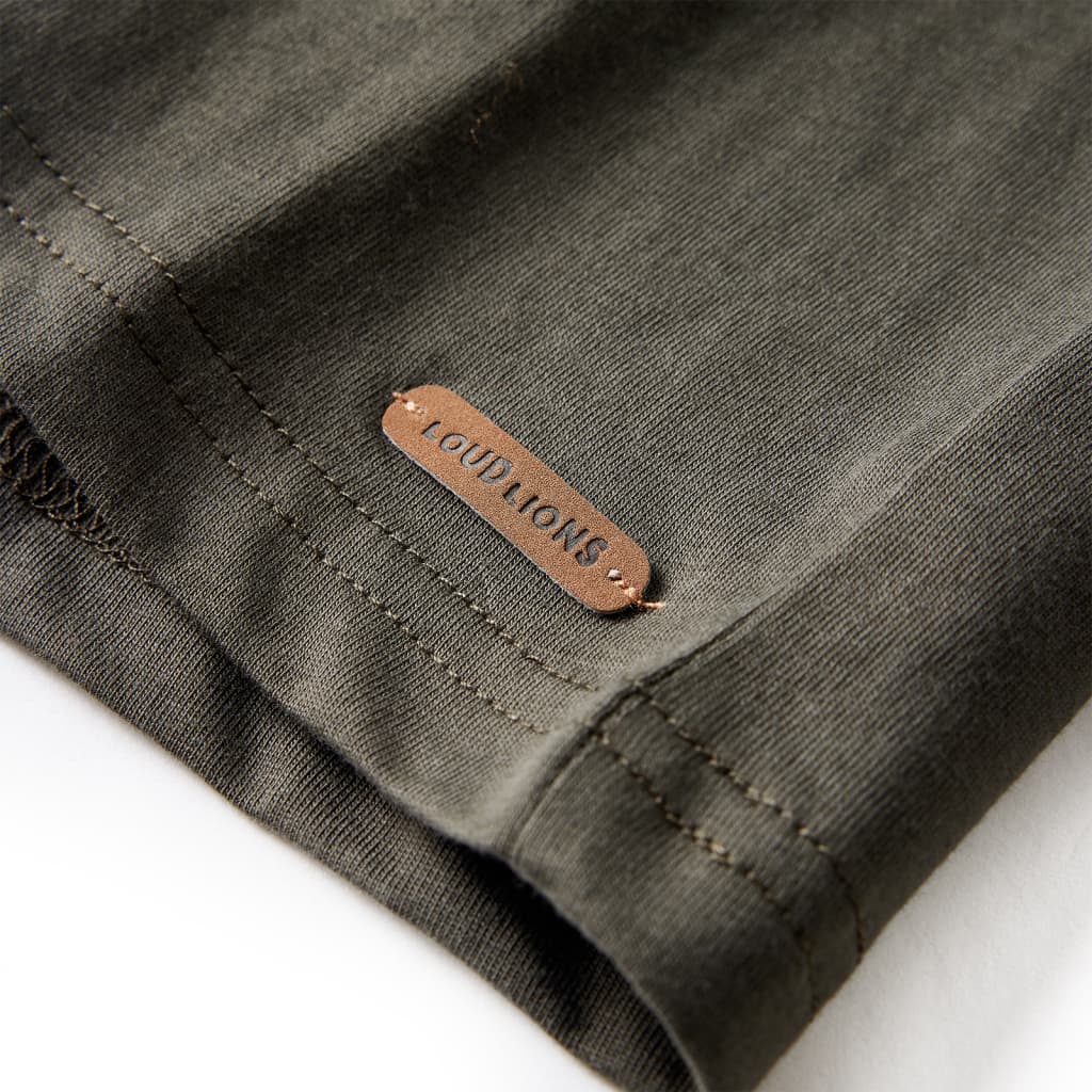 T-shirt de manga comprida para criança caqui 104