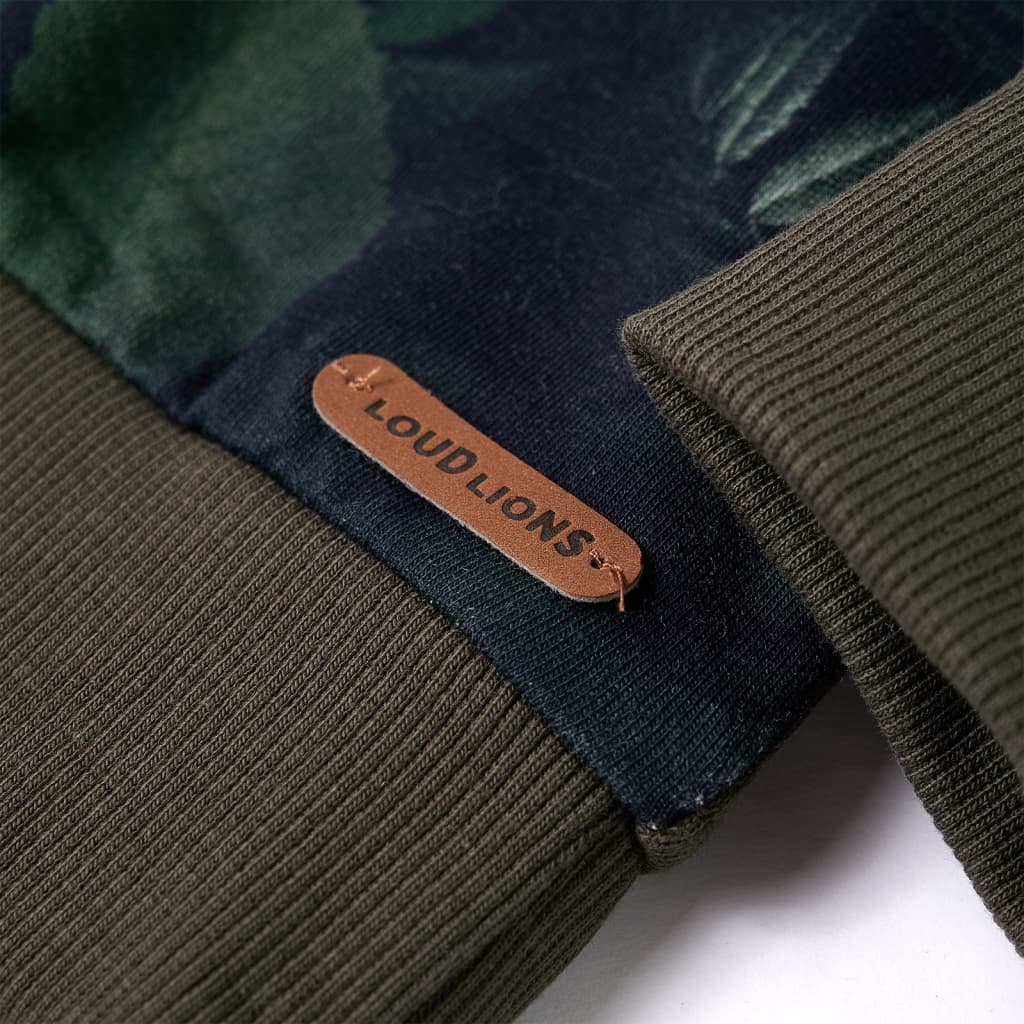 Sweatshirt para criança cor caqui-escuro 140