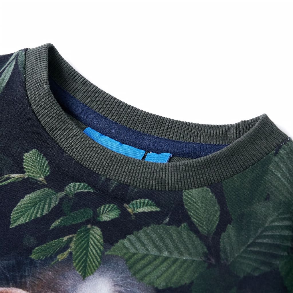 Sweatshirt para criança cor caqui-escuro 140