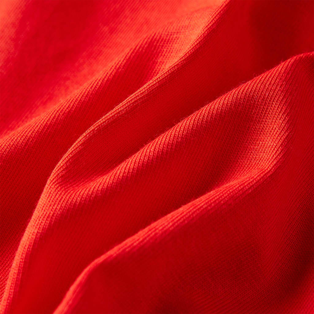 T-shirt de manga comprida para criança vermelho 128