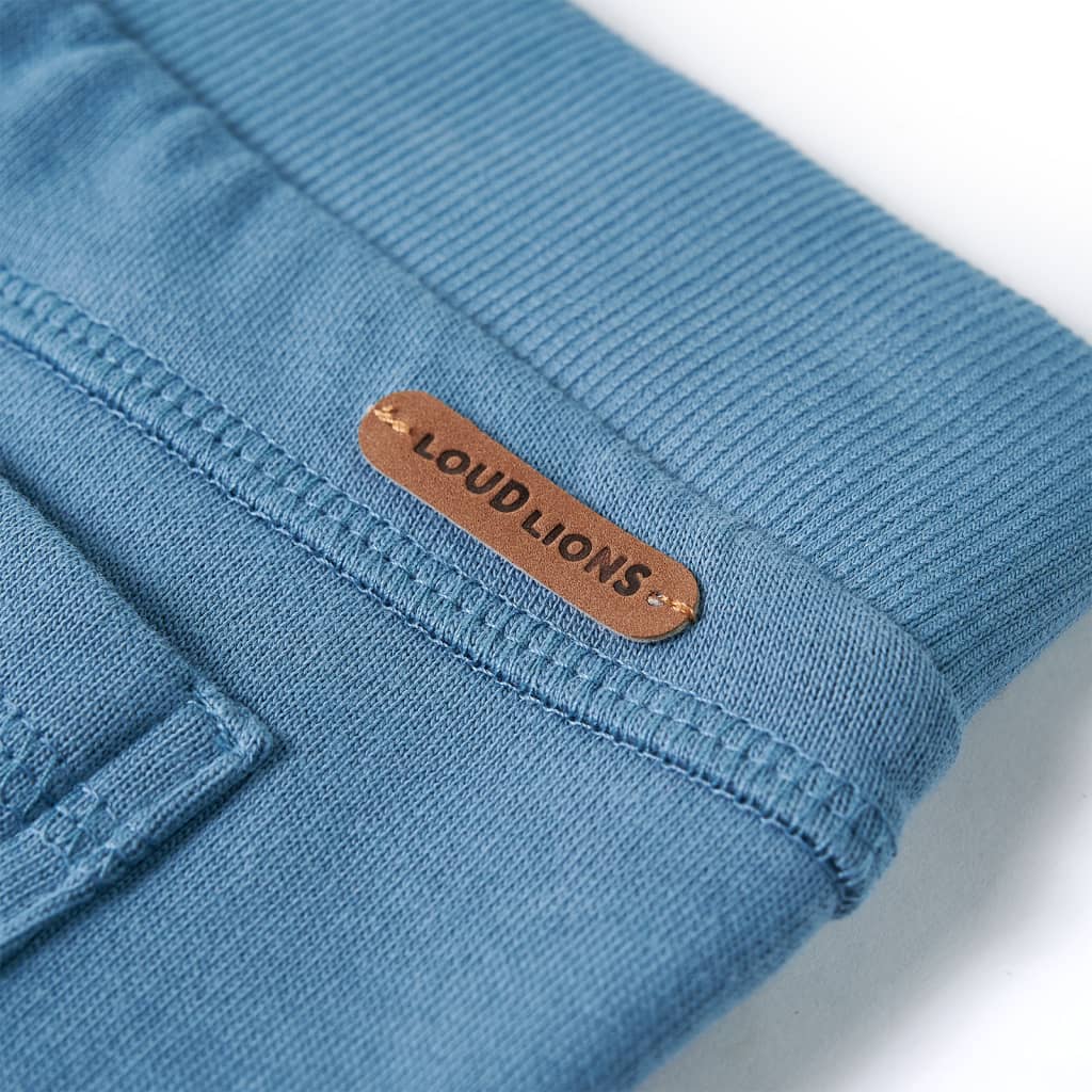 Calças de fato de treino para criança azul-médio 140