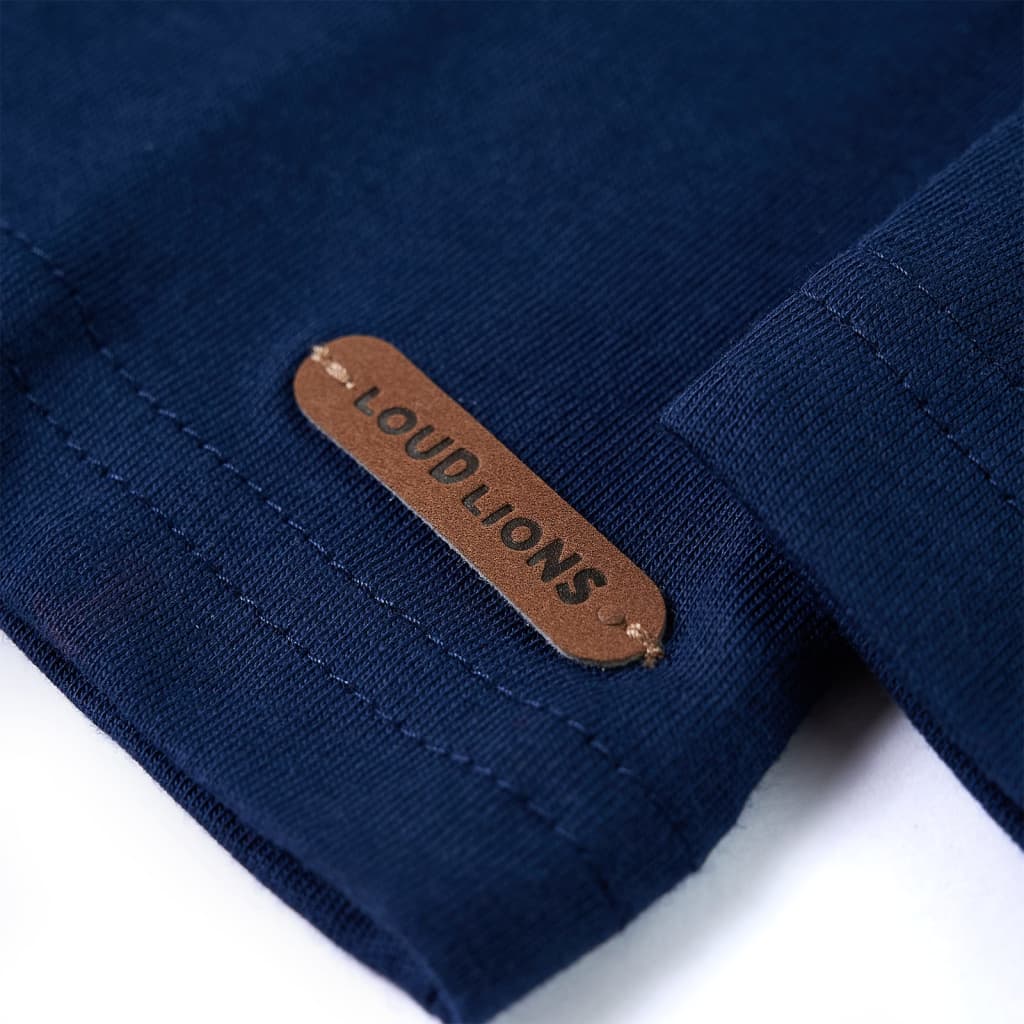 T-shirt de manga comprida para criança cor ocre 140