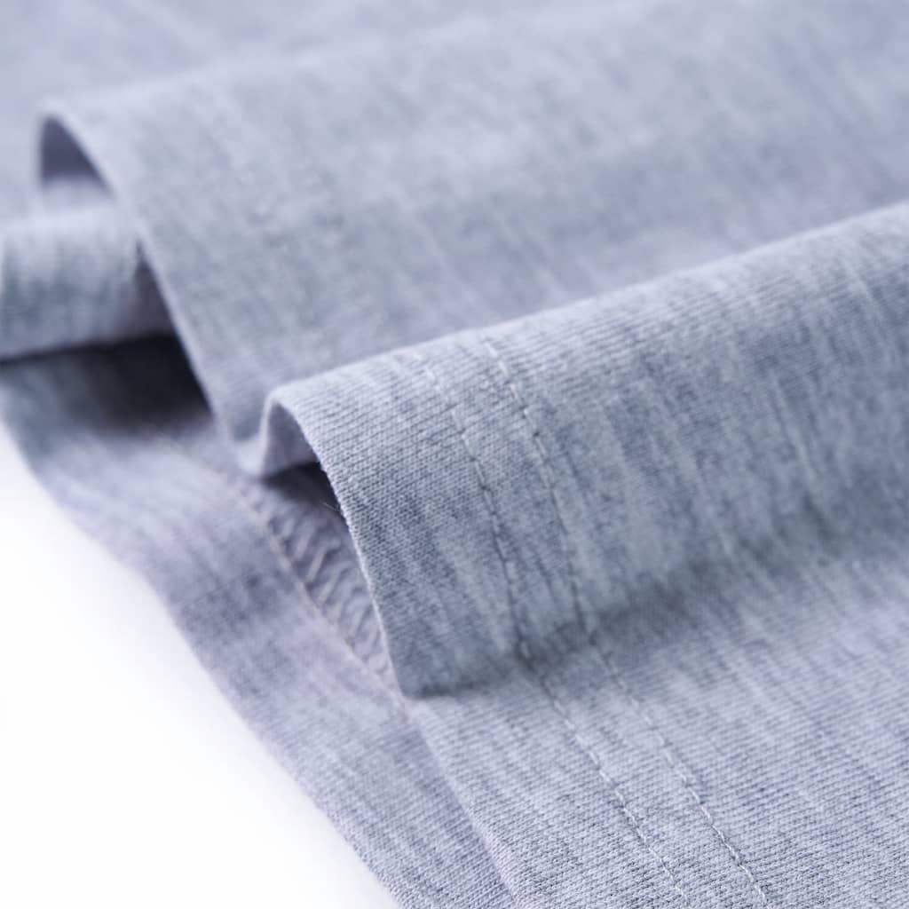 T-shirt de manga comprida para criança cinza mesclado 140