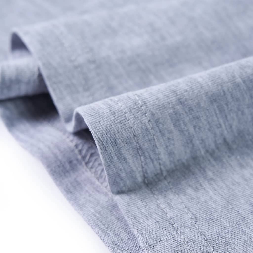 T-shirt de manga comprida para criança cinza mesclado 140