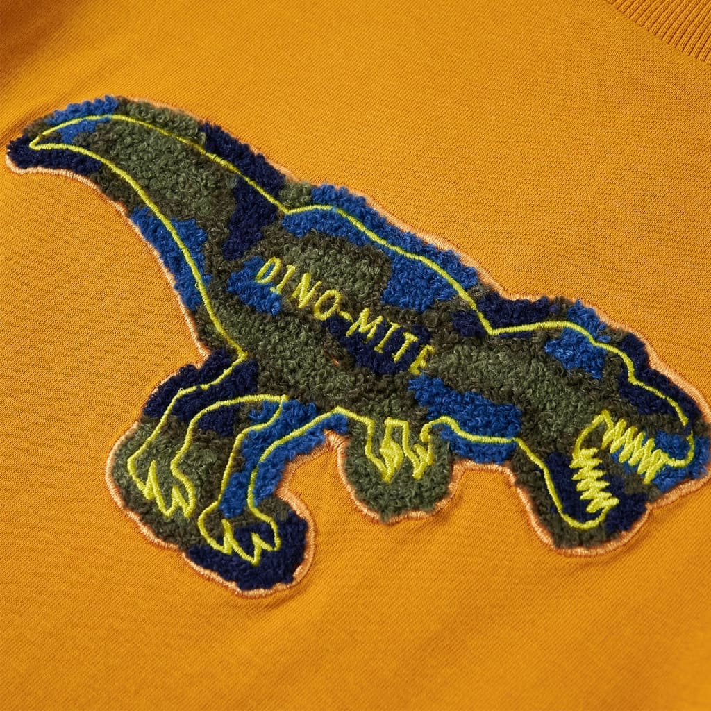 T-shirt de manga comprida para criança cor ocre 92