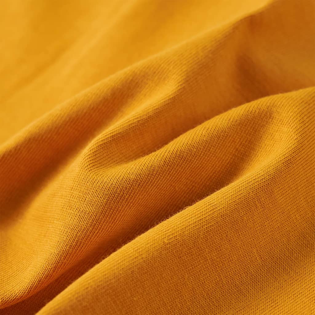 T-shirt de manga comprida para criança cor ocre 92