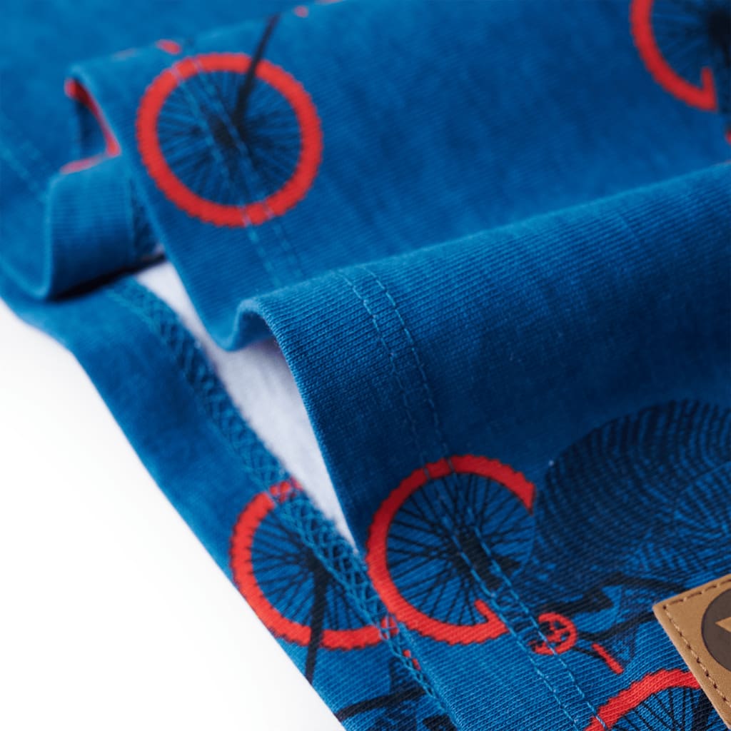 Pijama de manga comprida para criança azul-petróleo 140