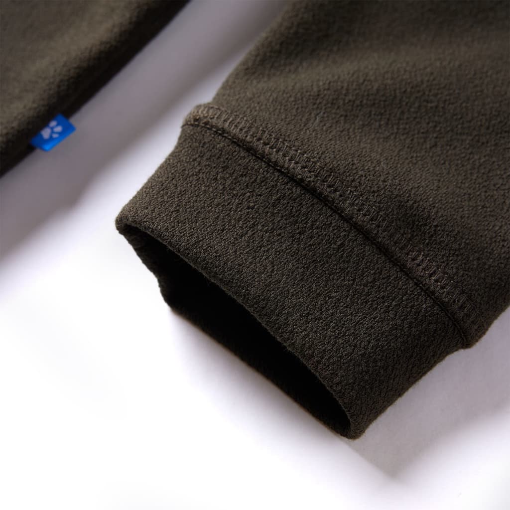 Sweatshirt para criança cor caqui-escuro e camel 128