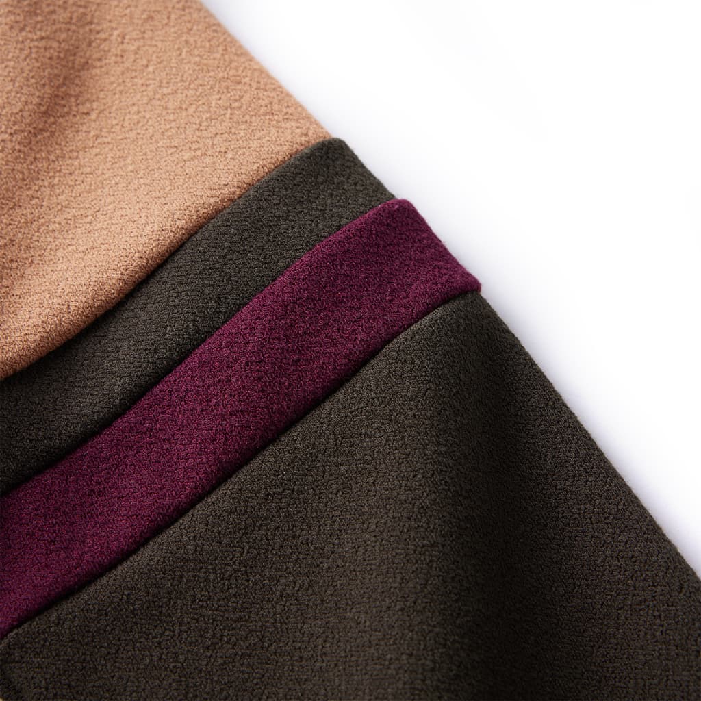 Sweatshirt para criança cor caqui-escuro e camel 128