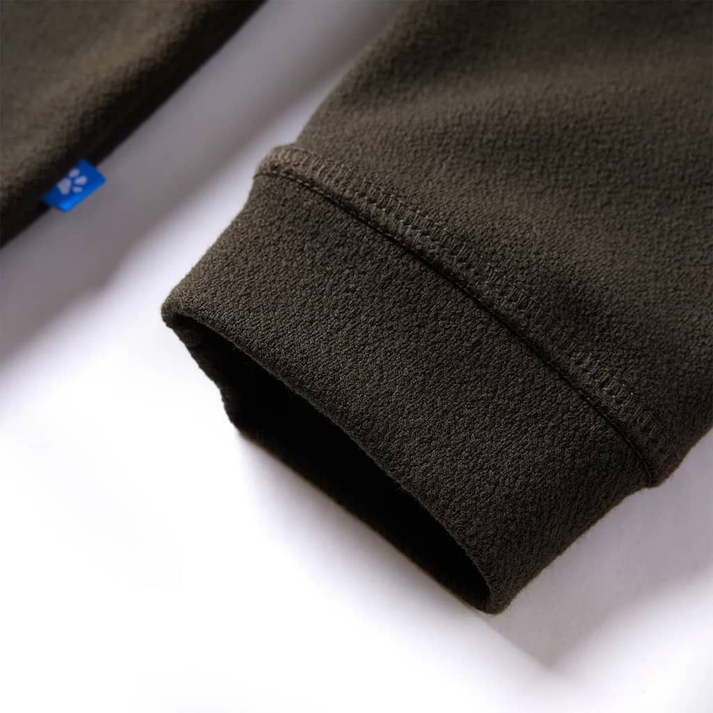 Sweatshirt para criança cor caqui-escuro e camel 128