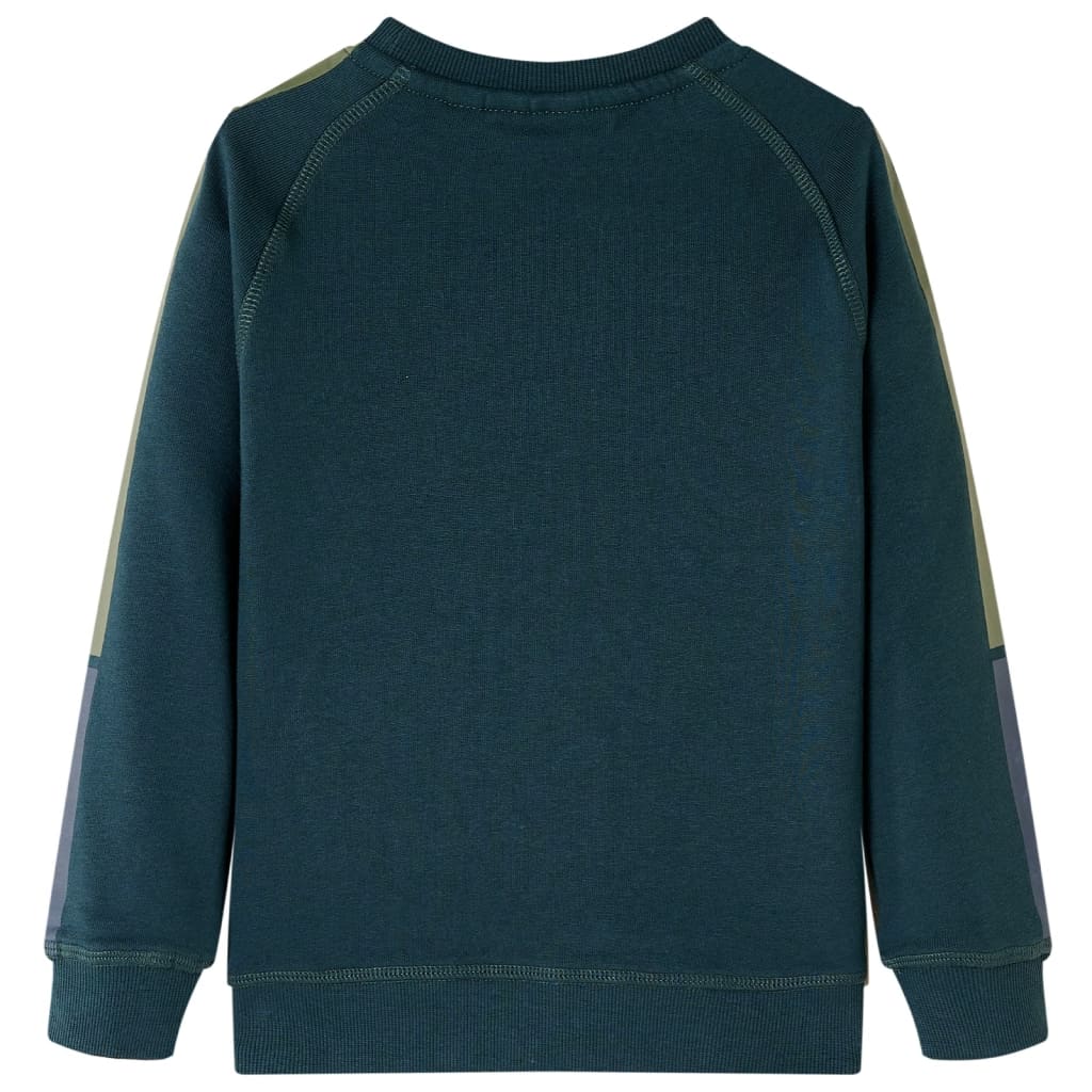 Sweatshirt para criança verde-musgo 128
