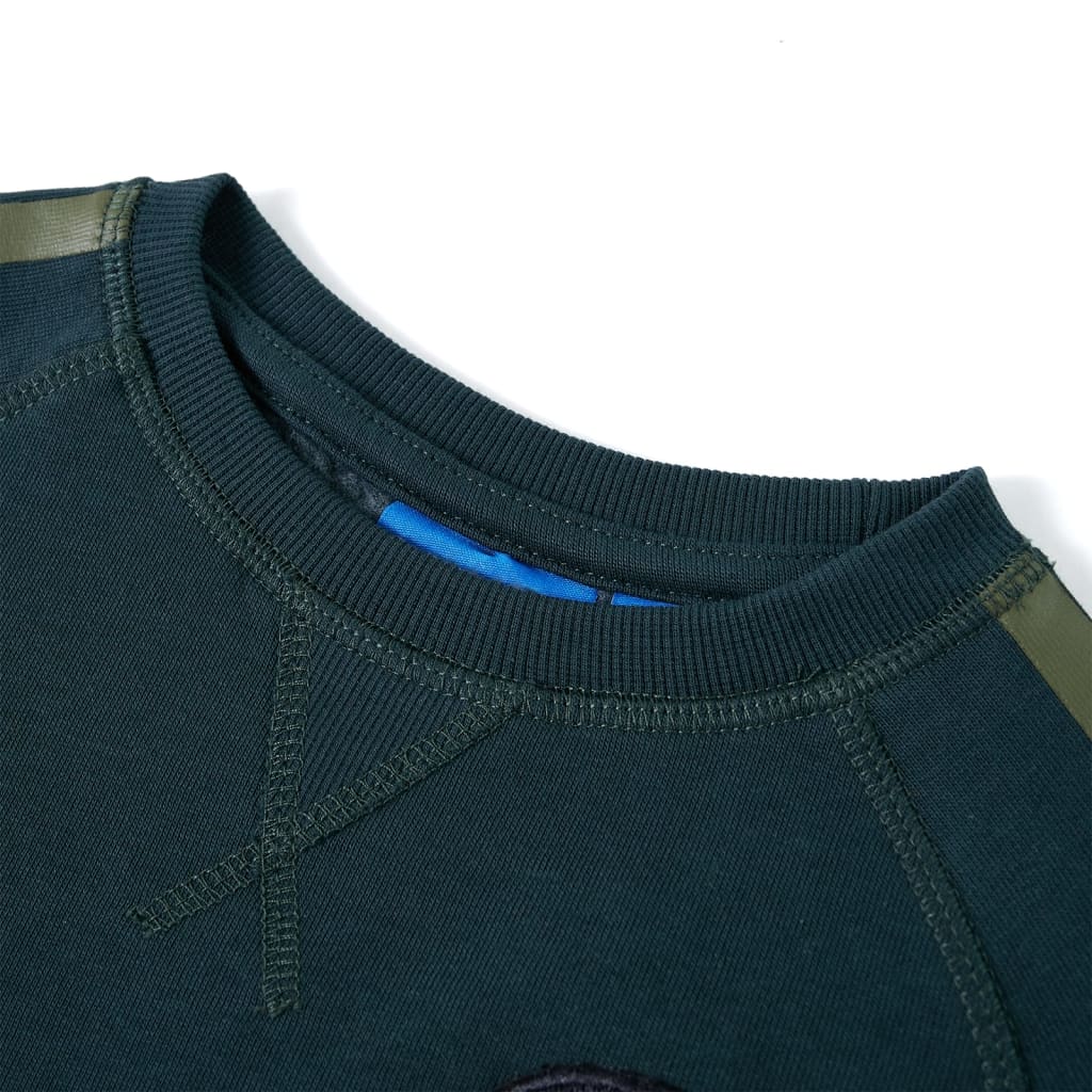 Sweatshirt para criança verde-musgo 128