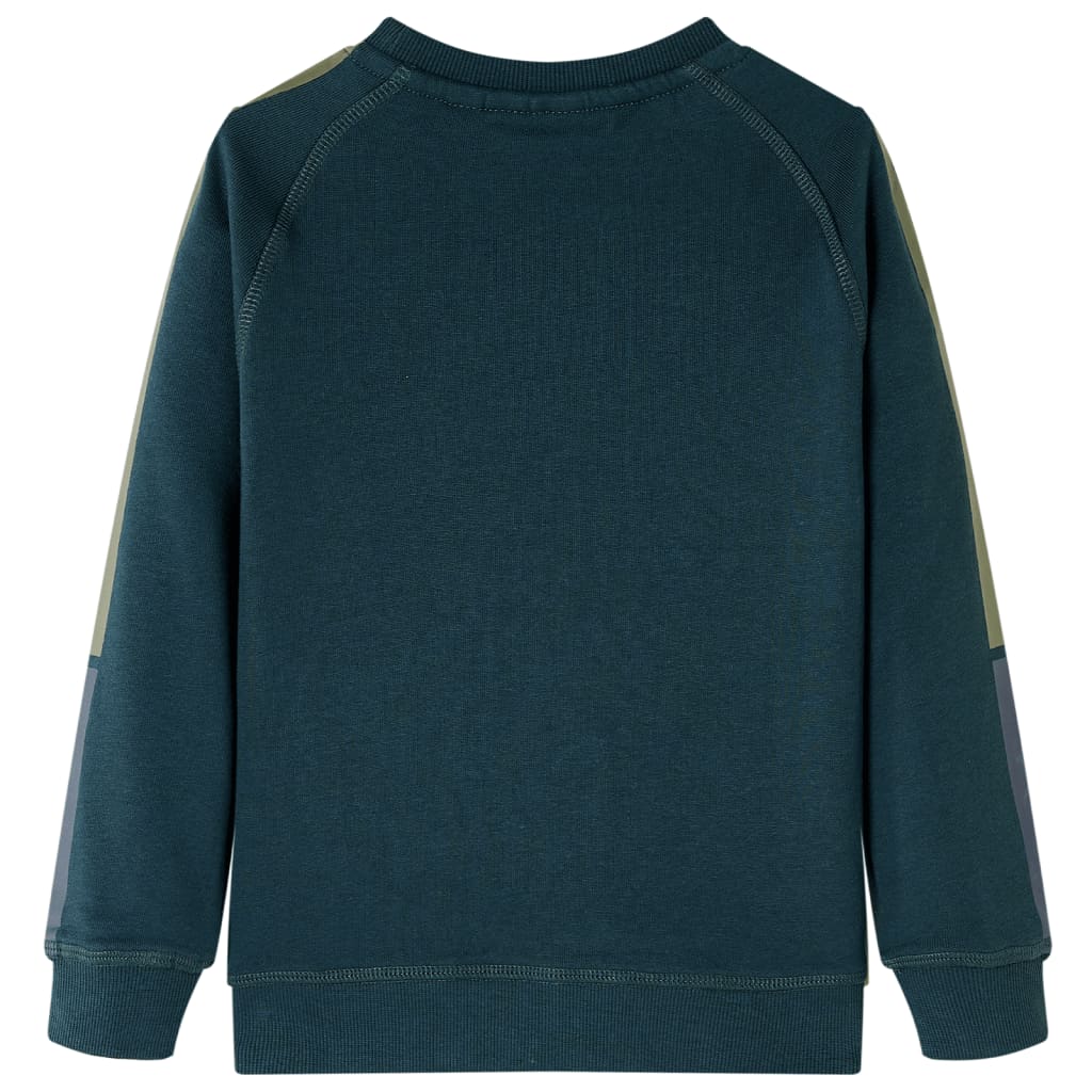 Sweatshirt para criança verde-musgo 128