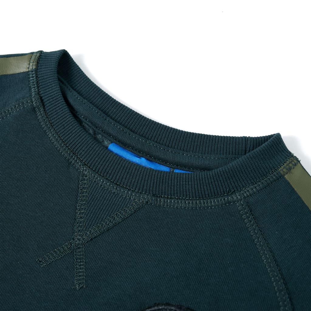 Sweatshirt para criança verde-musgo 128