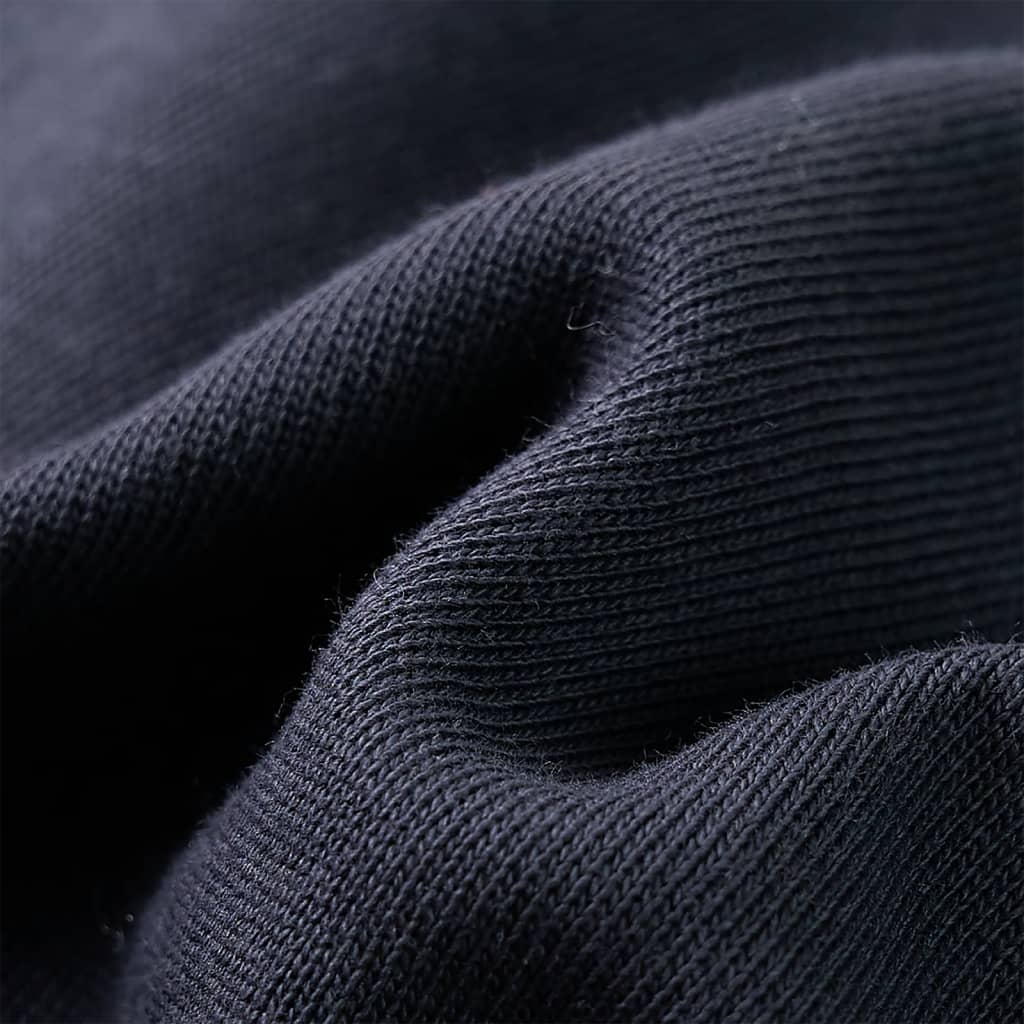 Sweatshirt para criança com capuz e meio fecho antracite/conhaque 128