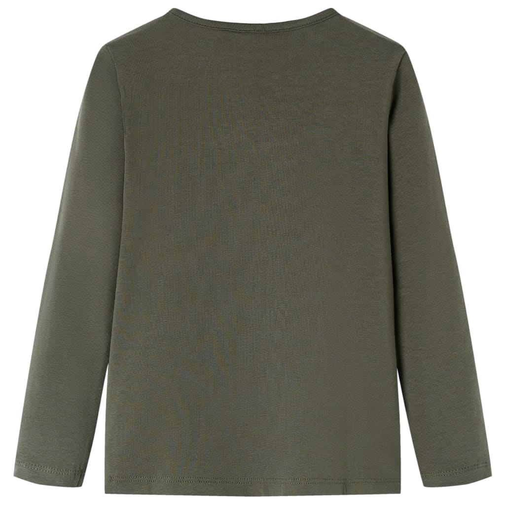 T-shirt de manga comprida para criança caqui 140