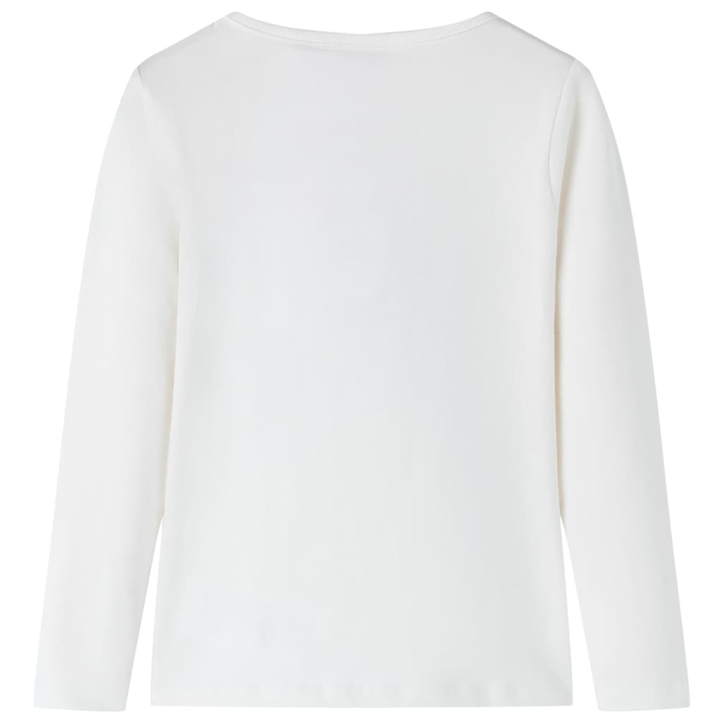 T-shirt de manga comprida para criança cor cru 140