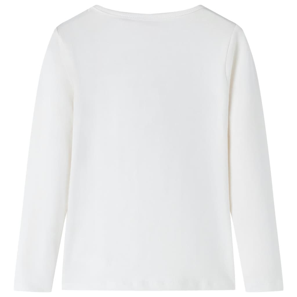 T-shirt de manga comprida para criança cor cru 140
