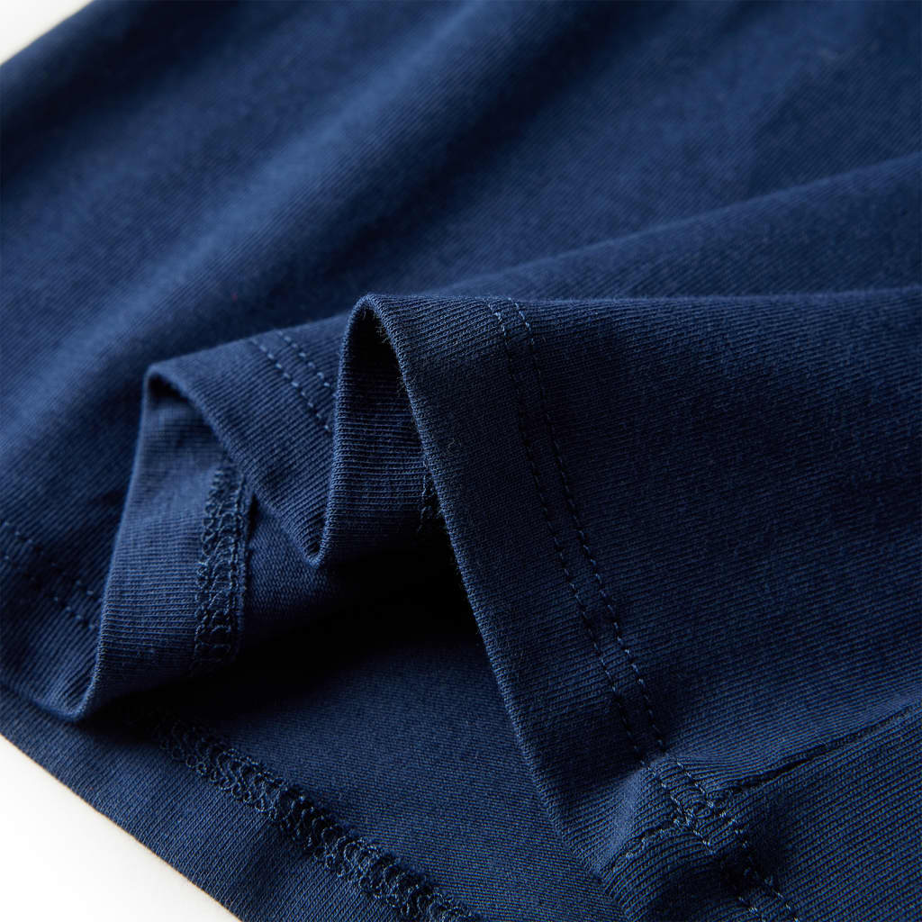 T-shirt de manga comprida para criança azul-claro 140