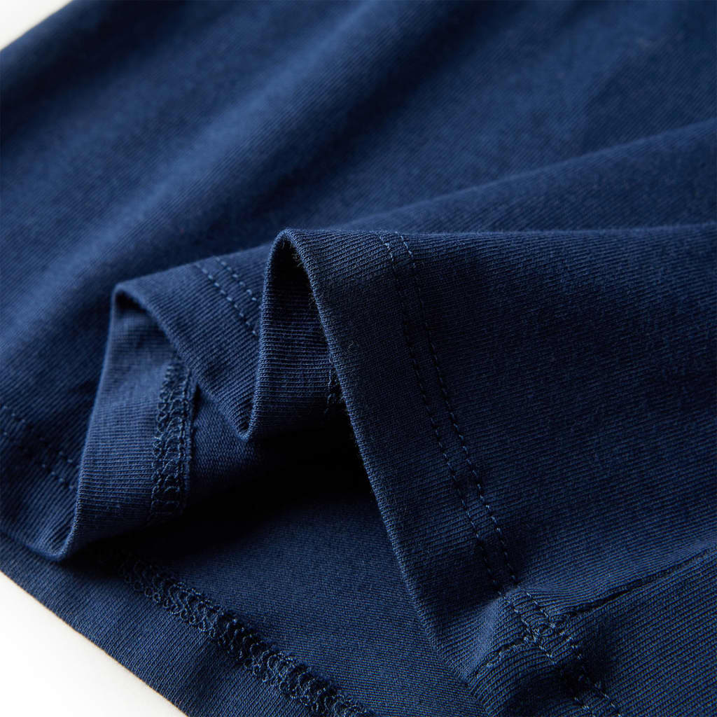 T-shirt de manga comprida para criança azul-claro 140