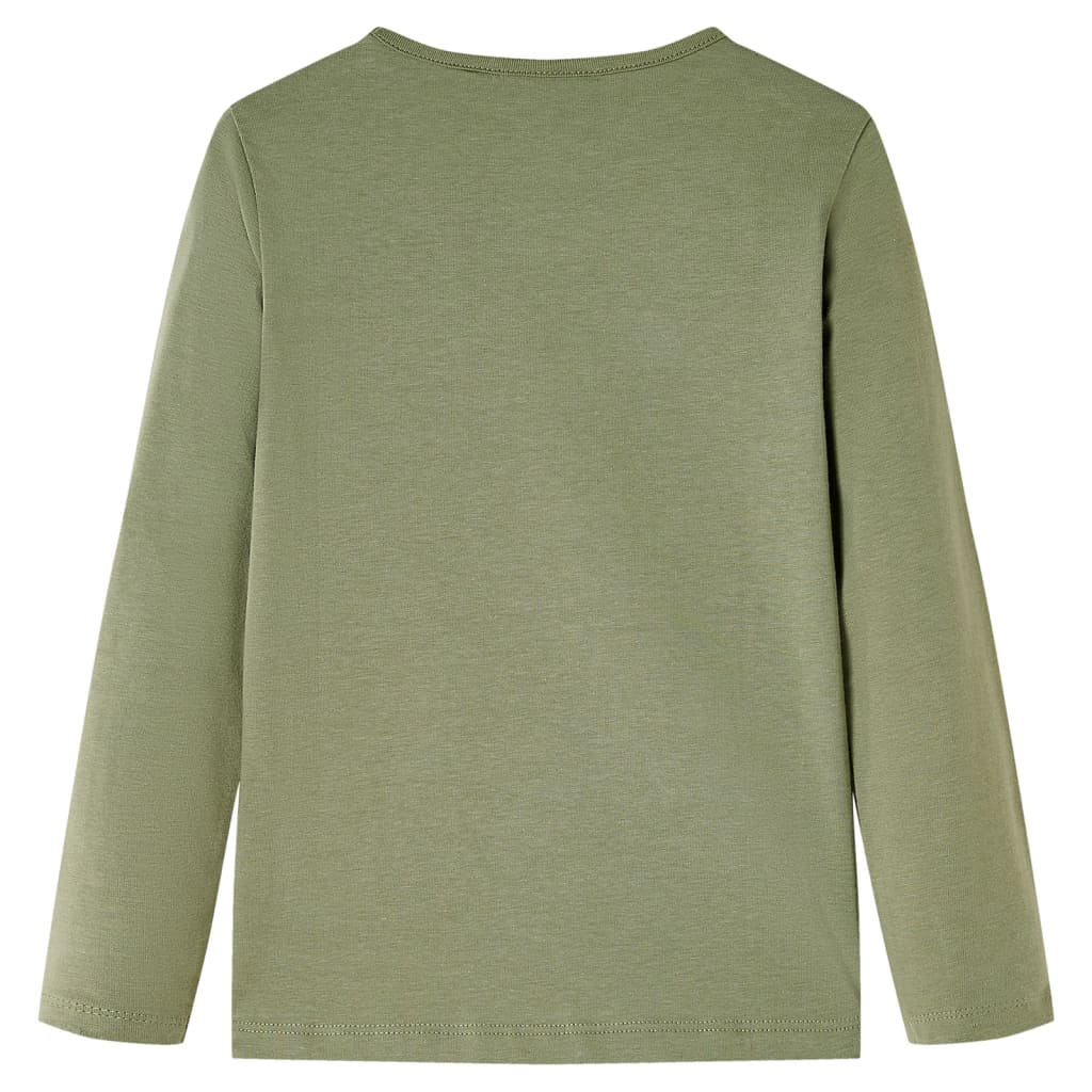 T-shirt de manga comprida para criança caqui 140