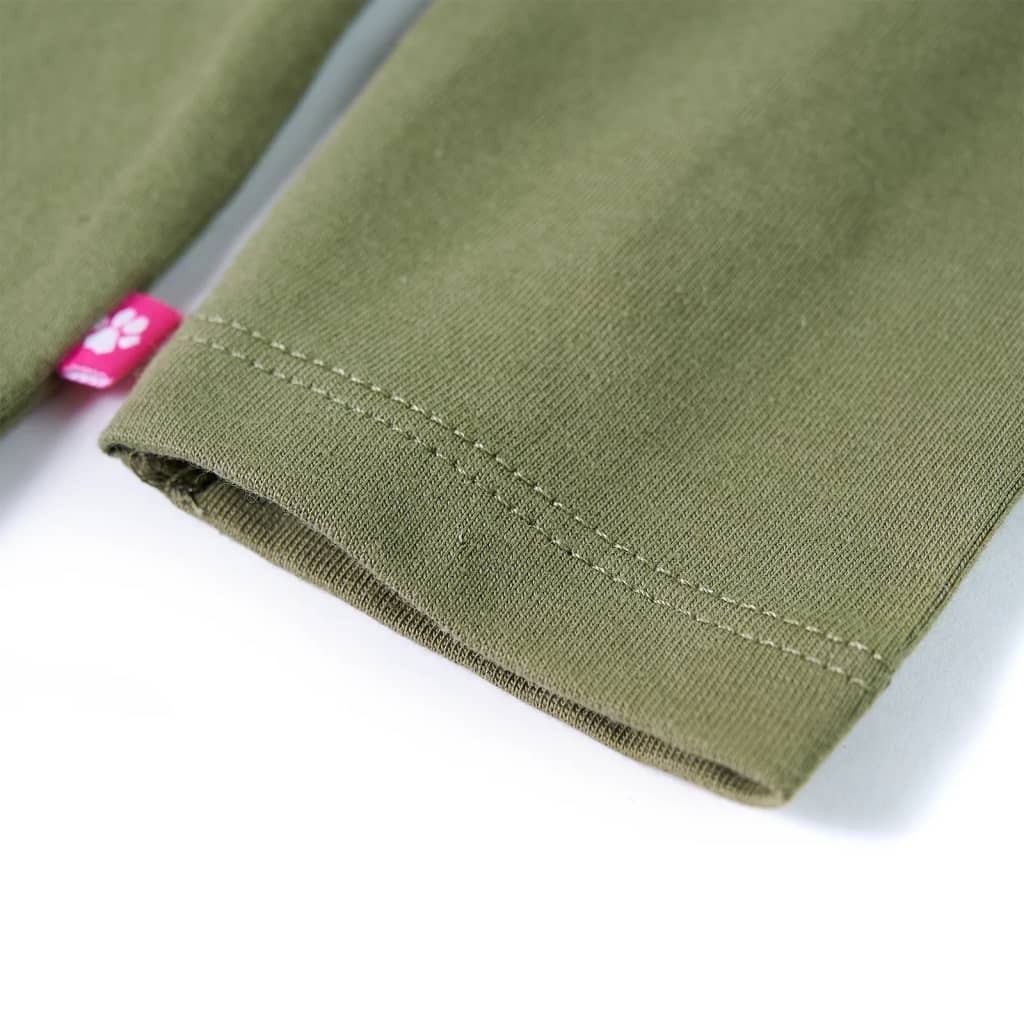 T-shirt de manga comprida para criança caqui 140