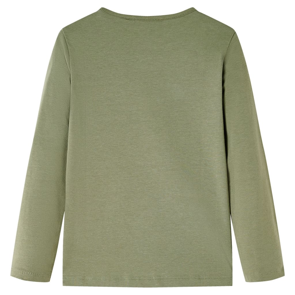 T-shirt de manga comprida para criança caqui 140