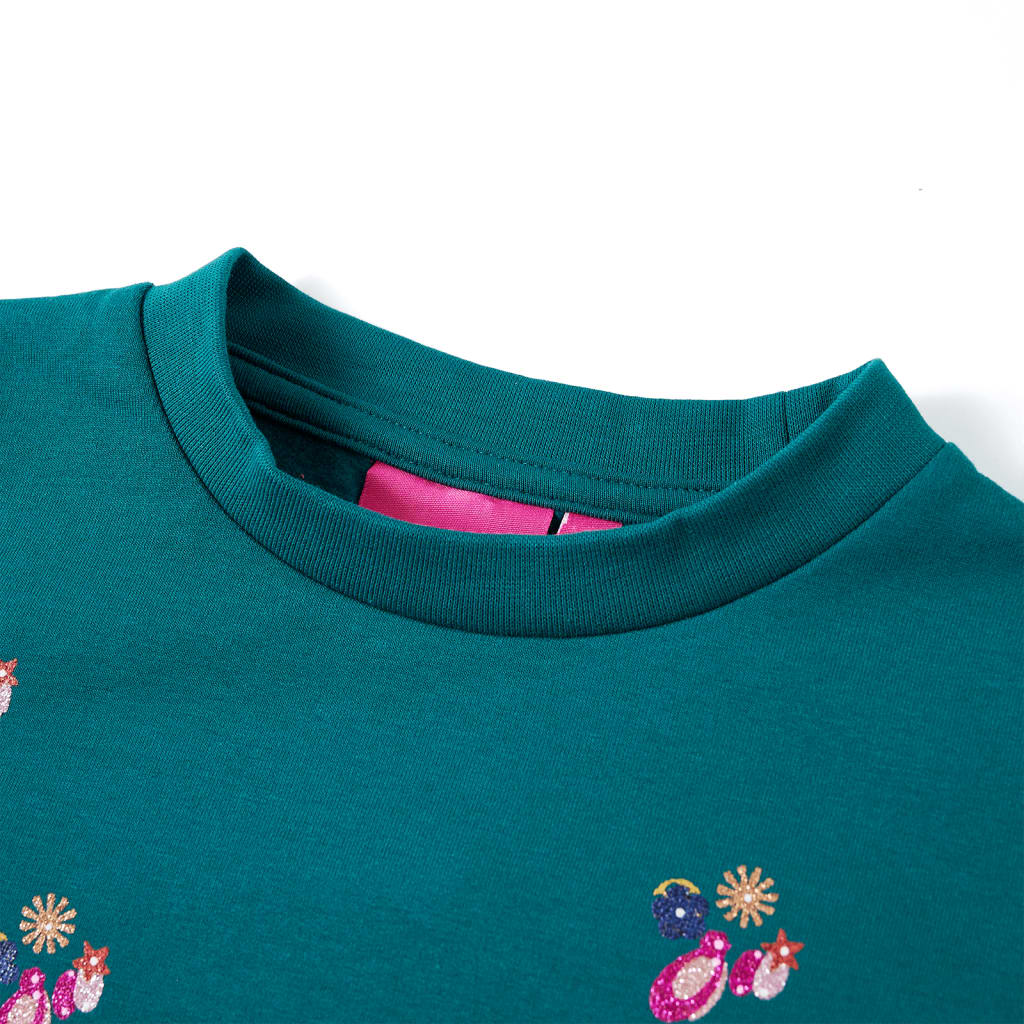 Sweatshirt para criança verde-escuro 140