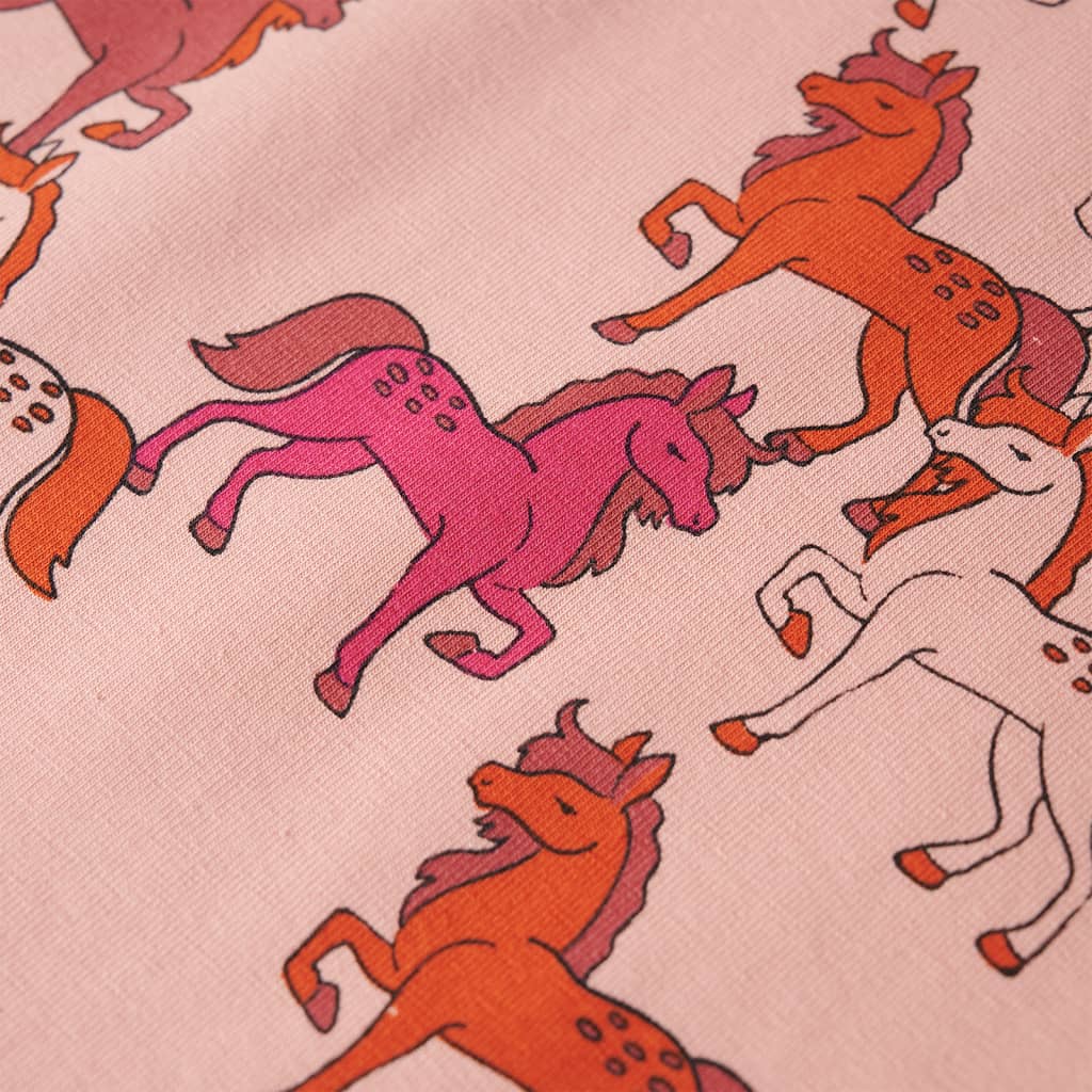 Pijama de manga comprida para criança rosa-claro 116