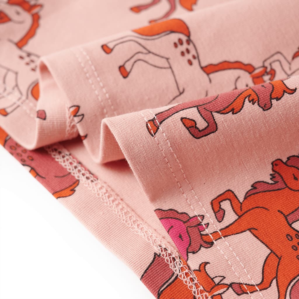 Pijama de manga comprida para criança rosa-claro 116