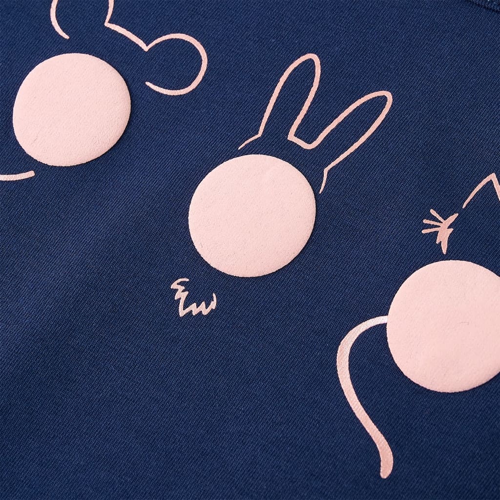 T-shirt de manga comprida para criança azul-marinho 140