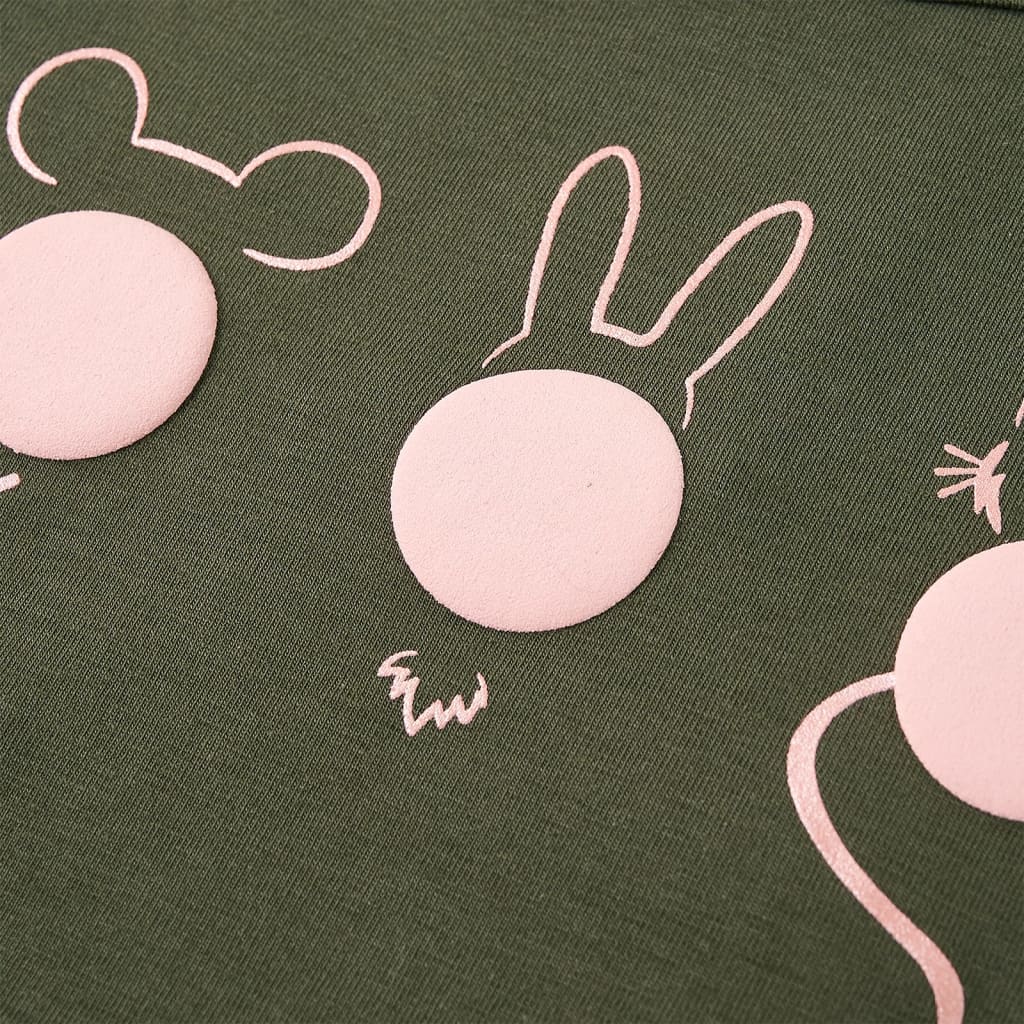 T-shirt de manga comprida para criança cor caqui 140