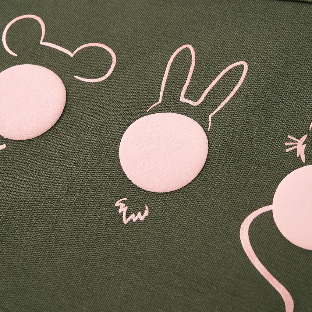 T-shirt de manga comprida para criança cor caqui 140