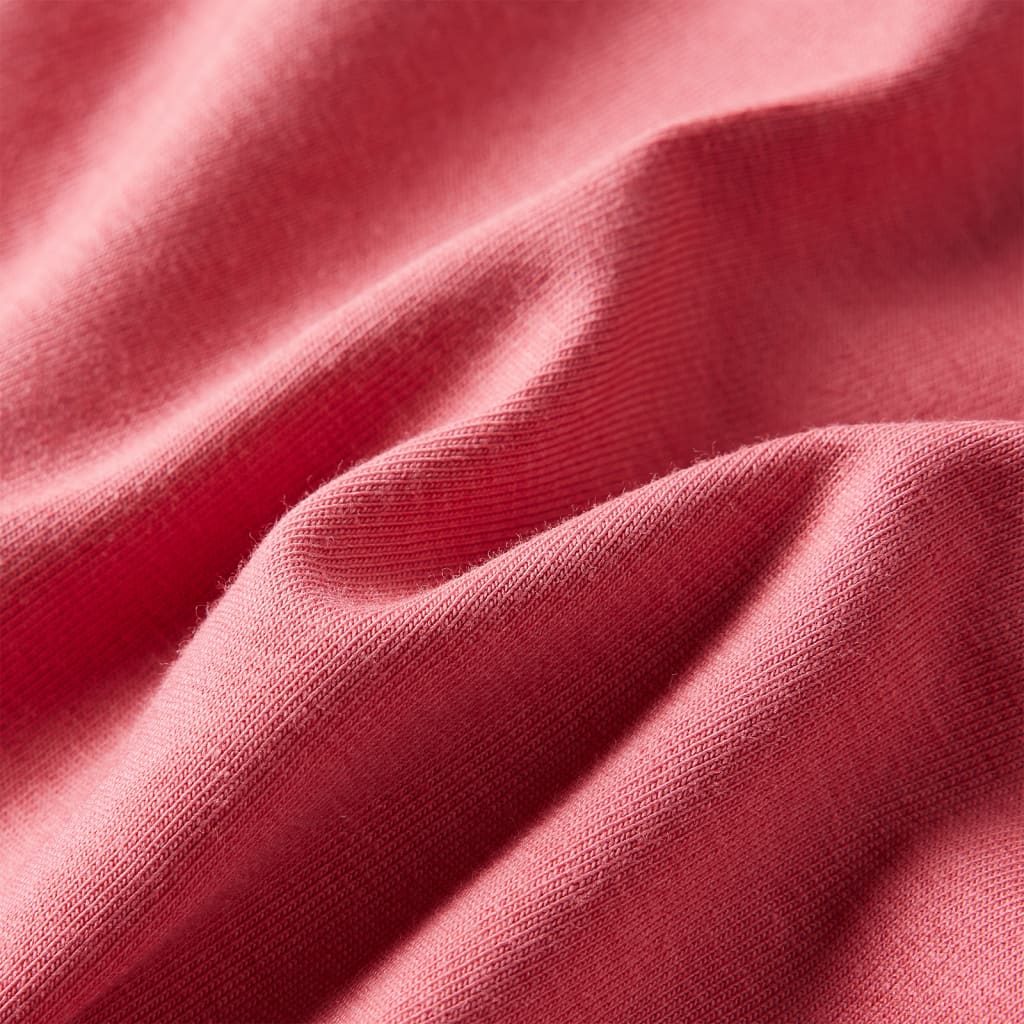 T-shirt de manga comprida para criança rosa-velho 116