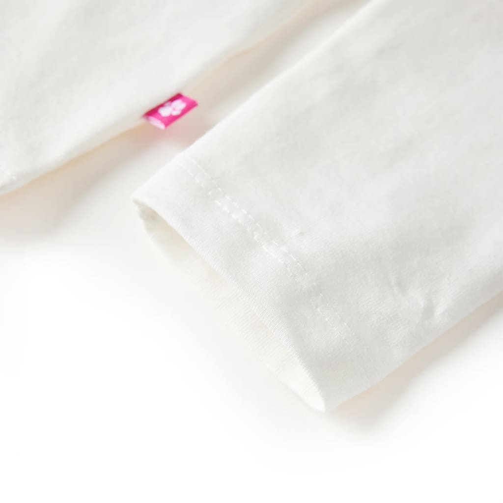 T-shirt de manga comprida para criança cor cru 104