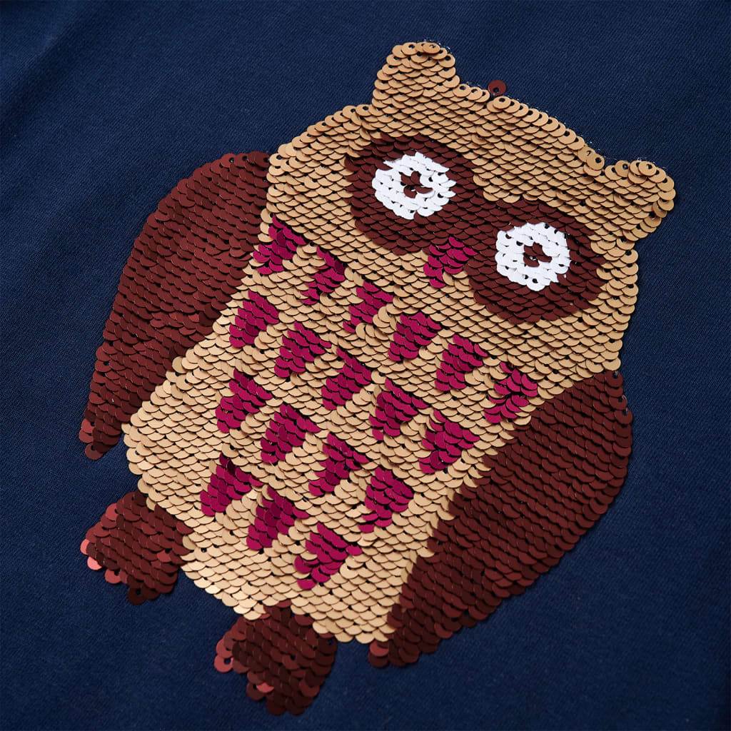 T-shirt de manga comprida para criança azul-marinho 104