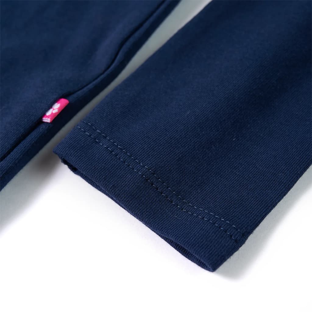 T-shirt de manga comprida para criança azul-marinho 104