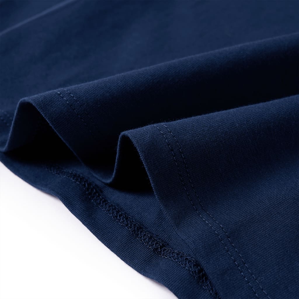 T-shirt de manga comprida para criança azul-marinho 104