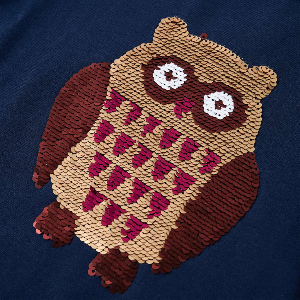 T-shirt de manga comprida para criança azul-marinho 104