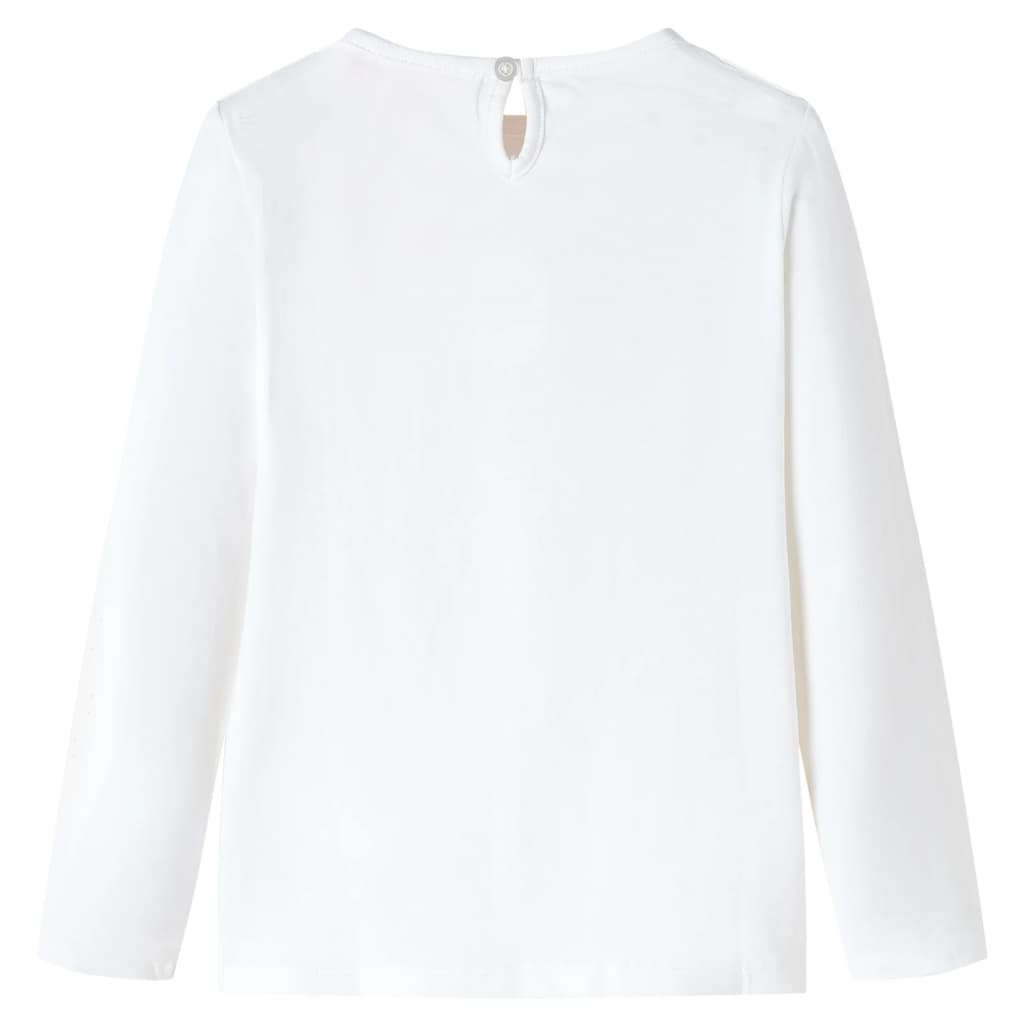 T-shirt de manga comprida para criança cor cru 128