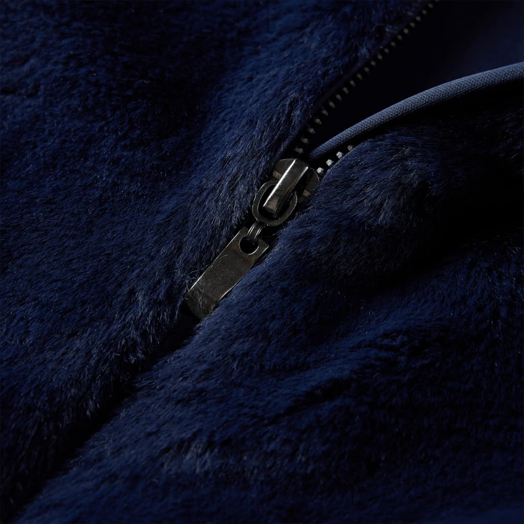 Casaco para crianças pelo sintético azul-marinho 128