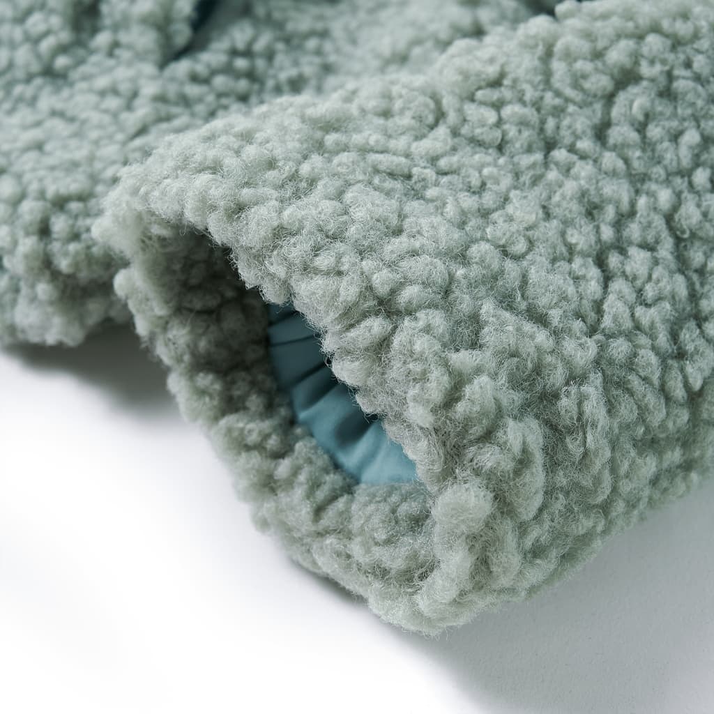 Casaco Teddy c/ capuz para criança pelo sintético conhaque-claro 116