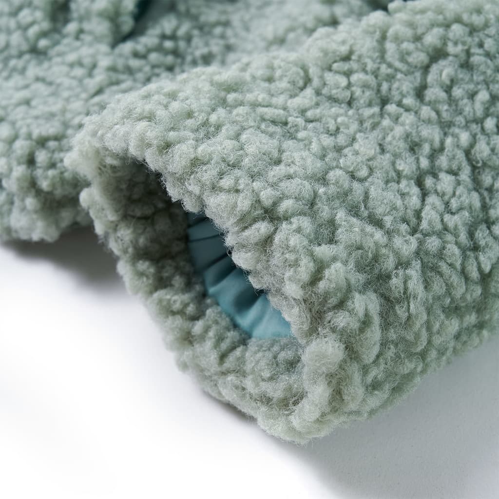 Casaco Teddy c/ capuz para criança pelo sintético conhaque-claro 116