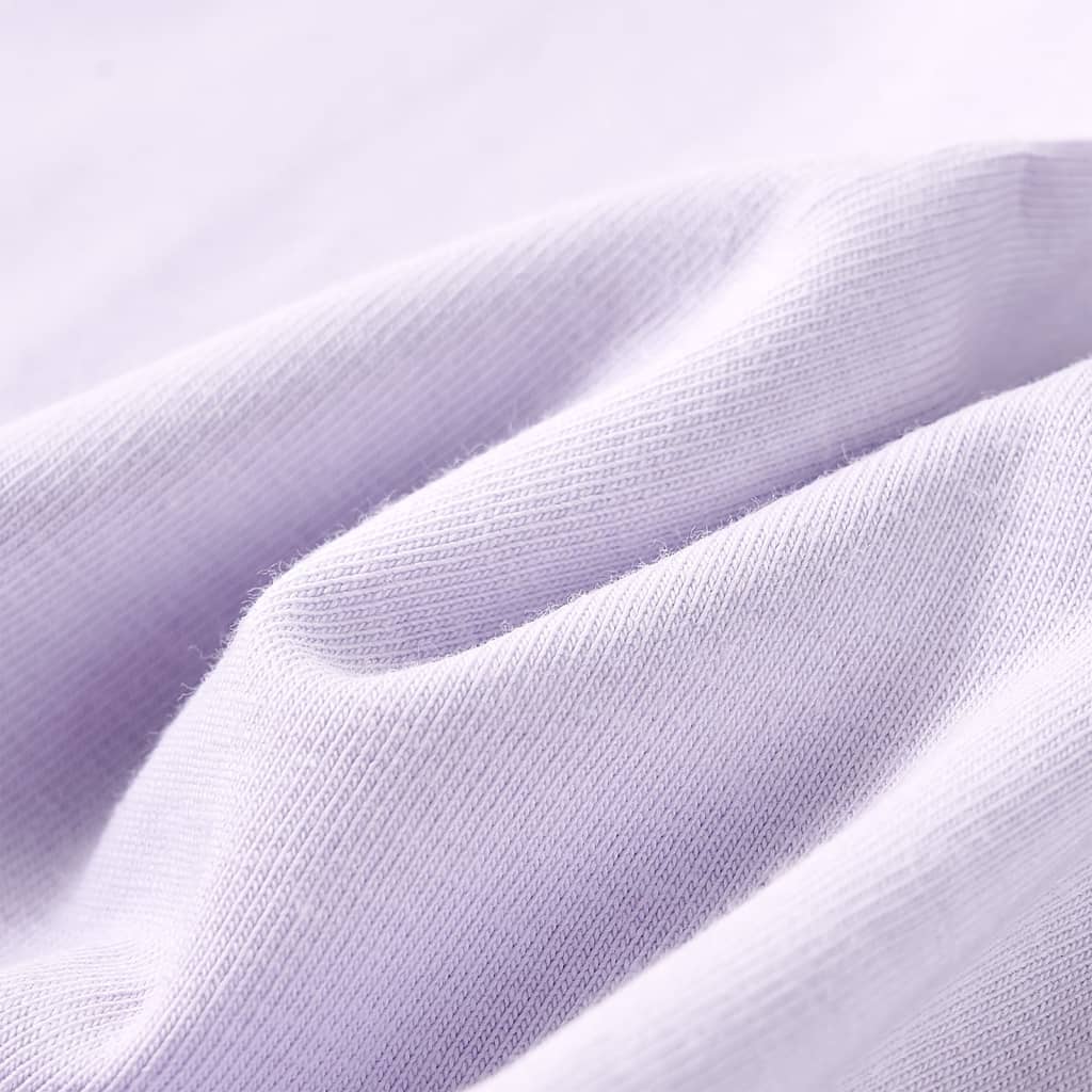 T-shirt de manga comprida para criança lilás-claro 140