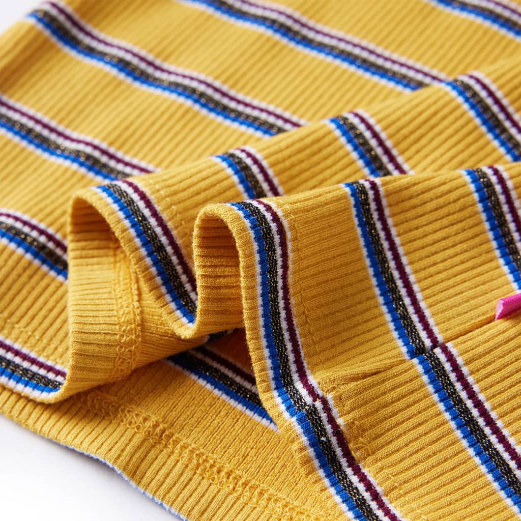 T-shirt de manga comprida para criança cor ocre 140