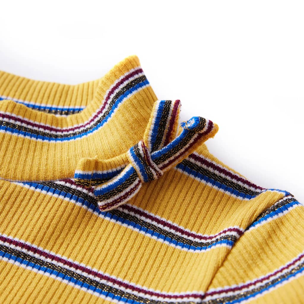 T-shirt de manga comprida para criança cor ocre 140